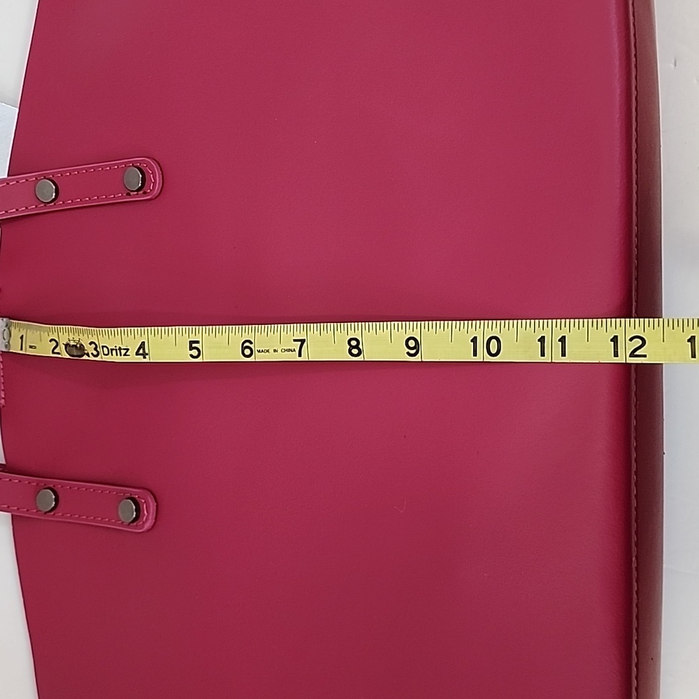 Pink Italian Leather Tote & Shoulder Bag - Picture 12 of 13
